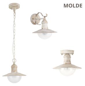 Brilagi - Aplica de perete pentru exterior MOLDE 1xE27/60W/230V IP44 alb/patină