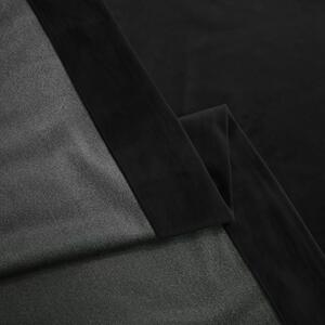 Set draperie din catifea blackout cu inele, Madison, densitate 700 g/ml, Deep Black, 2 buc