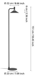 Eglo 902186 - Lampă de podea LED CONOMAVILLA-Z RGBW, dimabilă, 7,5W/230V, neagră
