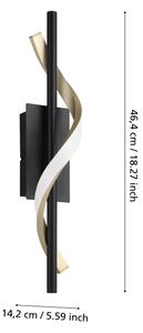 Eglo CONAPRATO 902136-LED Aplică de perete LED/8,8W/230V 2700/4000/6500 negru/auriu