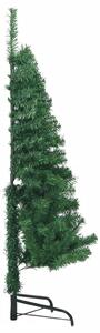 Brad de Crăciun artificial de colț, verde, 150 cm, PVC