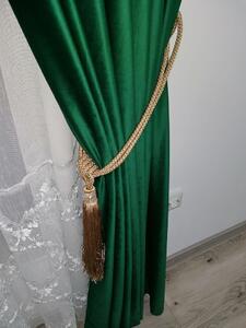 Set draperii din catifea cu inele, Premium, densitate 700 g/ml, Verde Smarald, 2 buc