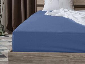 Cearsaf jersey cu lycra albastru 180 x 200 cm