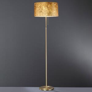 Hufnagel Lampă de podea Loop elegantă cu foiță aur, Auriu / Alamă, Camera de zi / sufragerie, Metal, Modern