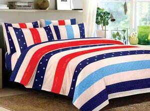 Lenjerie de pat Aroa din bumbac mercerizat, multicolor