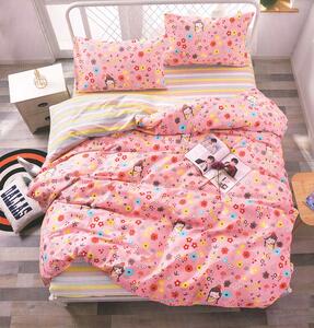 Lenjerie de pat Keziah din bumbac mercerizat, multicolor