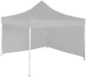 Pavilion de grădină 3x3m – din aluminiu, 2 pereţi laterali, Gri / antracit
