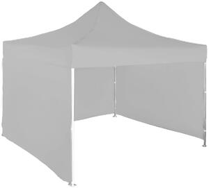 Pavilion de grădină 3x3m – din aluminiu, 3 pereţi laterali, Gri / antracit