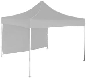 Pavilion de grădină 3x3m – din aluminiu, 1 perete lateral, Gri / antracit
