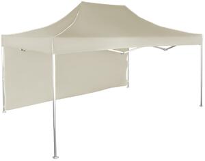 Pavilion de grădină 3x4,5m – din aluminiu, 1 perete lateral, Bej