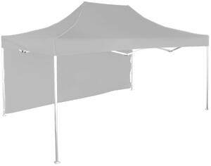 Pavilion de grădină 3x4,5m – din aluminiu, 1 perete lateral, Gri / antracit