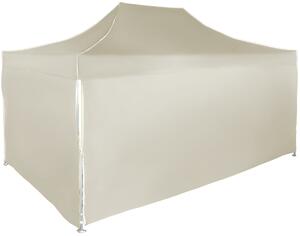 Pavilion de grădină 3x4,5m – din aluminiu, 4 pereţi laterali, Bej