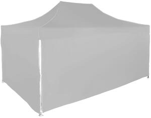 Pavilion de grădină 3x4,5m – din aluminiu, 4 pereţi laterali, Gri / antracit