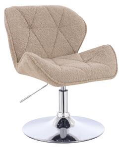 HR111N Scaun Latte Boucle cu Bază Cromata
