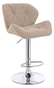 HR111W Scaun Latte Boucle cu Bază Cromata