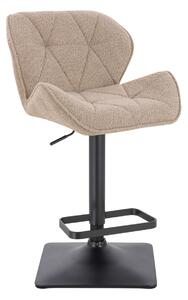 HR111KW Scaun Latte Boucle cu Bază Neagră
