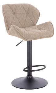 HR111W Scaun Latte Boucle cu Bază Neagră