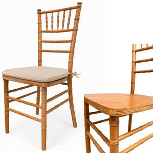 Scaun de nuntă rustic Chiavari din lemn – fag natural