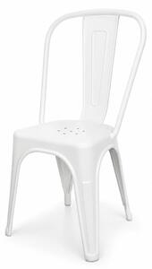 Scaun de cafenea în stil loft Metro PP – alb