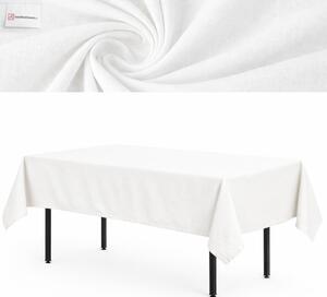 Fată de masă albă din bumbac pentru masă de banchet, 280 x 170 cm