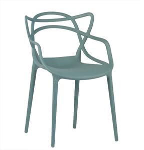 Scaun modern scandinav cu design ajurat Split – culoare salvie