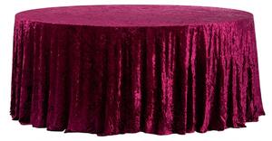 Față de masă velur bordo rotundă 340 cm