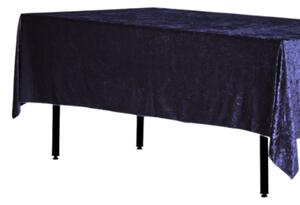 Față de masă velur albastru închis dreptunghiulară 280x160 cm