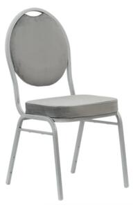 Scaun Banket Tapitat Velvet Venezia – Gri Deschis