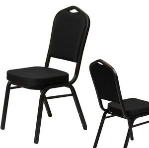 Scaun banket Luxus Dark 25x25x1.2, negru lucios