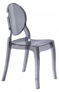 Scaun de nuntă transparent Ghost - negru