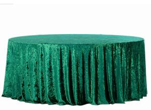 Fata de masa rotunda din catifea verde Fi340cm Catifea