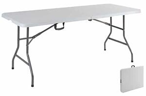 Masă de grădină catering dreptunghiulară 200x90cm valiză albă
