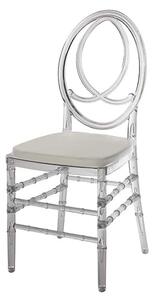 Scaun american de nuntă Phoenix color PP - transparent