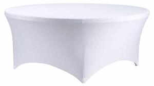 Husa albă pentru o masă rotundă de banchet fi180cm