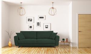 Canapea extensibila KARISA, stofa verde inchis - Element 12, 246x111x93 cm