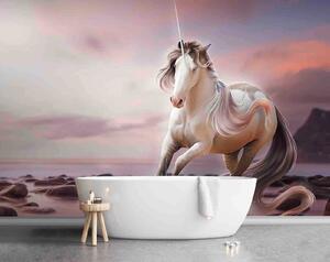 Fototapet Unicorn care rulează pe apă, Fototapet copii, Fototapet populare, u38651 - Tapeko.ro