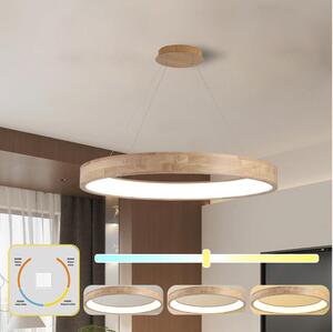 Brilagi - Lustră suspendată pe cablu FALCON WOOD LED/60W/230V 3000/4000/6000K 80 cm din lemn
