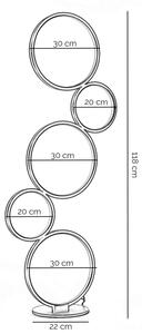 ONLI - Lampă de podea LED RINGS, 58 W, 230 V, 4000 K, neagră
