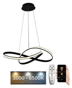 Lustră LED dimabilă pe cablu Brilagi COSMOWAVE LED/70W/230V 3000-6500K negru + telecomandă