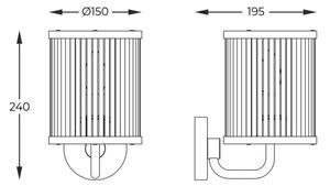 Lampă de perete Zuma Line W0528-01F-V6AC SERGIO 1xE14/60W/230V auriu