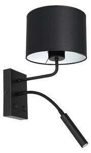 Lampă de perete ARDEN 1xE27/60W+1xG9/8W/230V neagră/albă