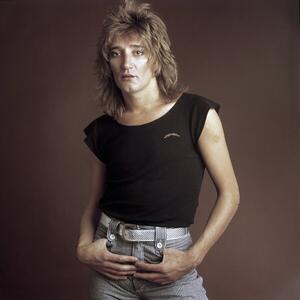 Fotografie Portrait de Rod Stewart chanteur anglais au milieu des annees 1970