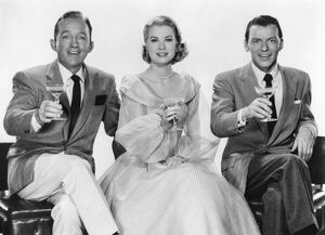 Fotografie Bing Crosby, Grace Kelly And Frank Sinatra