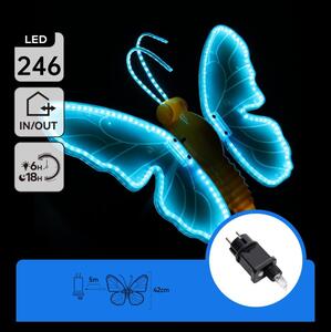 Aigostar - Decorațiune LED de Crăciun pentru exterior 234xLED IP44 fluture albastru