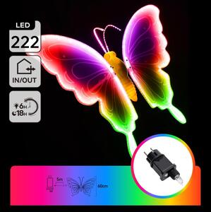 Aigostar - Decorațiune LED de exterior pentru Crăciun 306xLED IP44 fluture multicolor