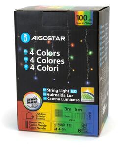 Aigostar - LED ghirlandă de Crăciun pentru exterior 100xLED/8 funcții 8x0,4m IP44 multicoloră