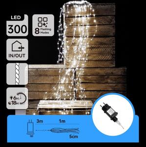 Aigostar - Ghirlandă de Crăciun LED pentru exterior 300xLED/8 funcții 4m IP44 alb rece
