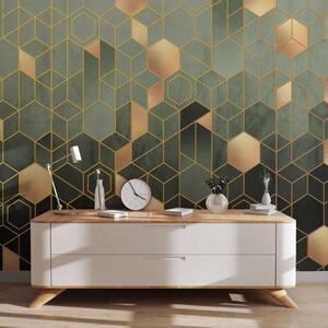 Fototapet Model geometric cu accente metalice, Populare fototapet, Populare fototapet, u53261 - Muralas.ro