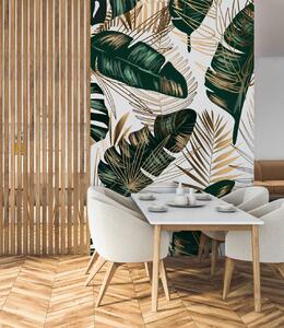 Fototapet Frunze tropicale luxuriante în design elegant, Fototapet frunze, Fototapet populare, u53279 - Tapeko.ro
