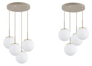 Brilagi - Candelabru suspendat pe cablu MILO ECRU 4xE27/60W/230V bej/auriu